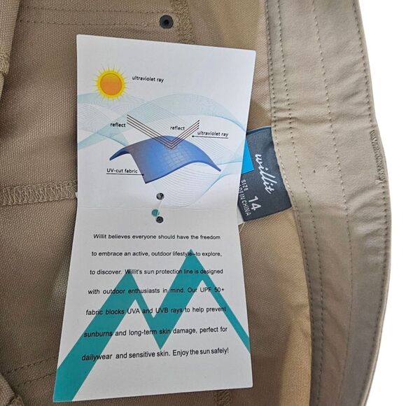 Willit Active Wear Shorts Size 14 UPF 50+ Quick Dry NWT Hiking Beach Casual - Picture 5 of 10